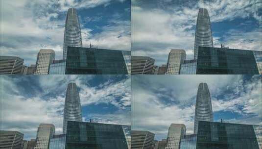 旧金山的摩天大楼延时摄影高清在线视频素材下载