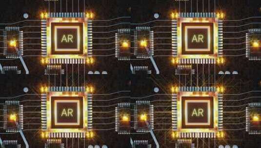 AR计算机芯片三维概念场景高清在线视频素材下载