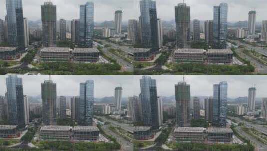 航拍广西柳州城市高楼高清在线视频素材下载
