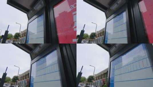 广西南宁城市公共汽车站台高清在线视频素材下载