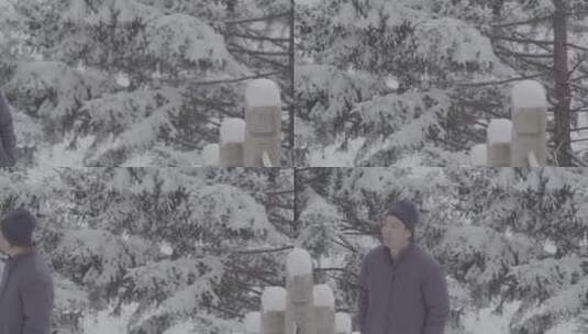 雪后景色LOG高清在线视频素材下载