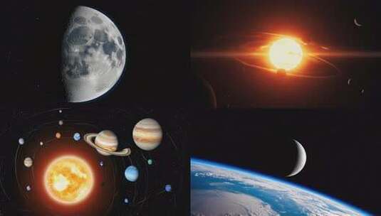 银河 太阳系 太空 宇宙高清在线视频素材下载
