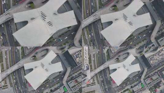 上海徐汇滨江西岸文化艺术中心航拍混剪高清在线视频素材下载