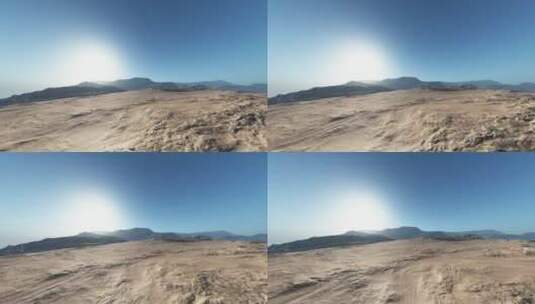 晴朗的天气下的沙漠高清在线视频素材下载