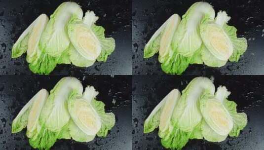 白菜 大白菜 蔬菜 绿色 青菜高清在线视频素材下载