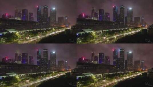 深圳会议中心夜景高清在线视频素材下载