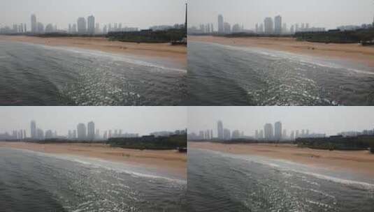 航拍 海滨城市沙滩 2高清在线视频素材下载