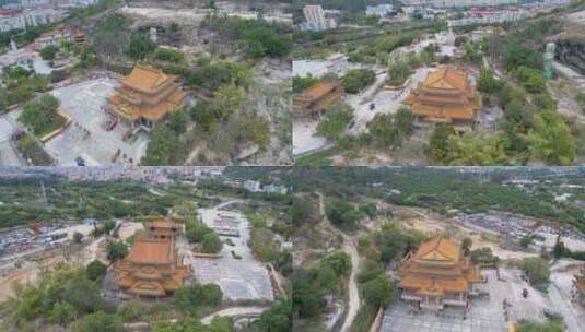 厦门航拍梅山寺建筑景观高清在线视频素材下载