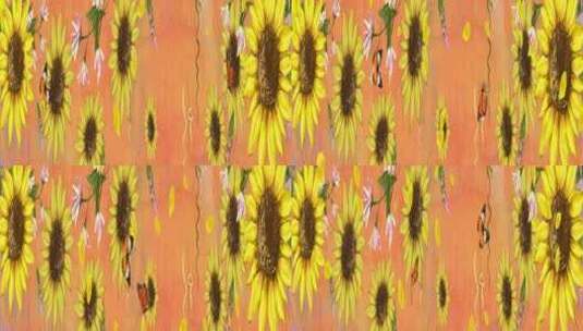 向日葵 植物阳光 花瓣粒子高清在线视频素材下载