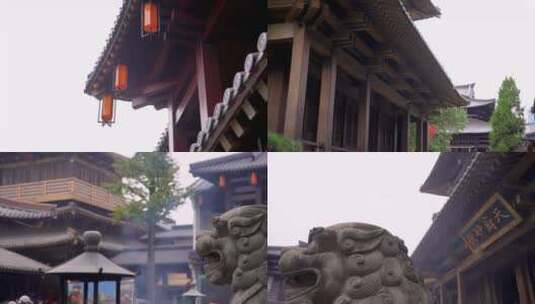 杭州拱墅区香积寺古建筑4K视频素材高清在线视频素材下载