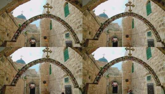 耶路撒冷老城建筑高清在线视频素材下载