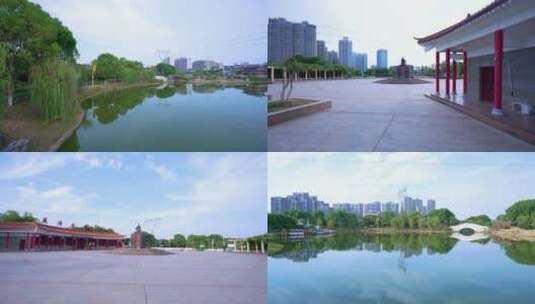 武汉江夏谭鑫培公园风光4K视频合集高清在线视频素材下载