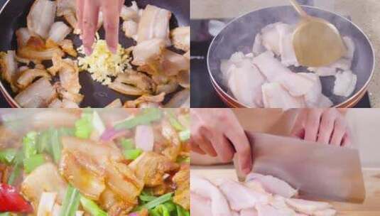 川香回锅肉高清在线视频素材下载