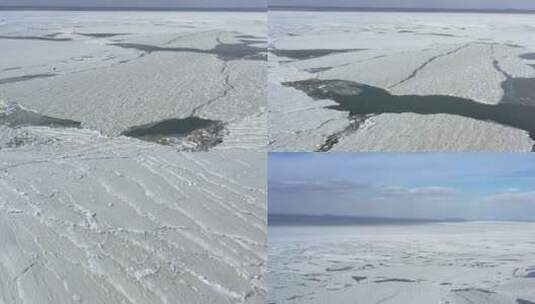 海冰航拍 气候变暖高清在线视频素材下载