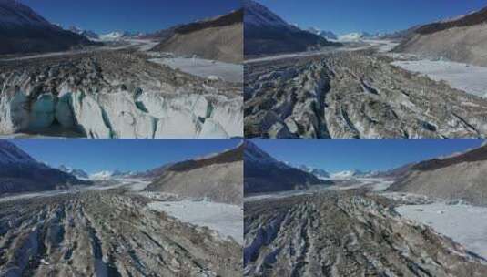 航拍西藏昌都雅隆冰川高清在线视频素材下载