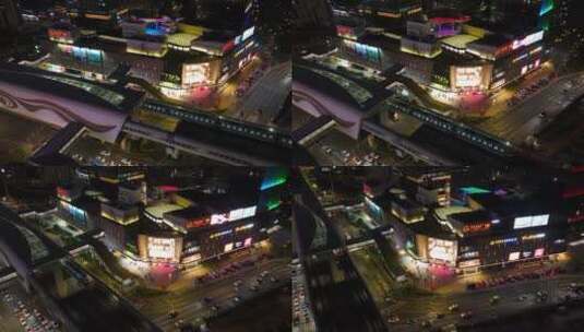 【正版4K素材】光明万达广场夜景4高清在线视频素材下载
