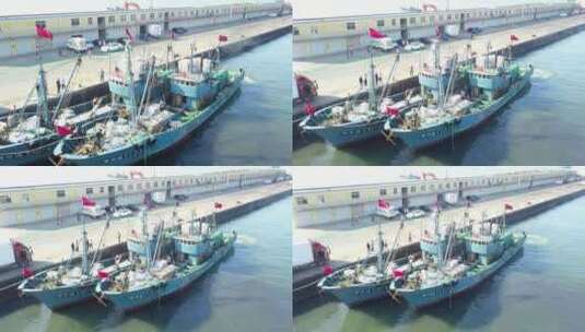 海边渔船高清在线视频素材下载