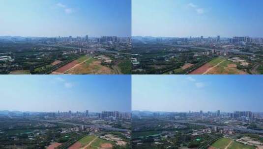 深圳光明风光城市建筑高架桥铁路A高清在线视频素材下载