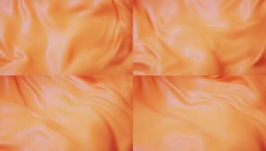 流动的橙色布料3D渲染高清在线视频素材下载
