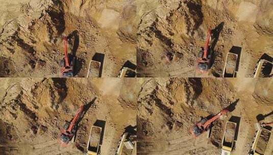 工作中的挖掘机高清在线视频素材下载