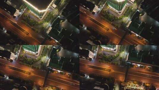 昆明五华区夜景航拍高清在线视频素材下载