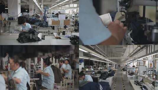 打工人服装加工厂镜头合集高清在线视频素材下载