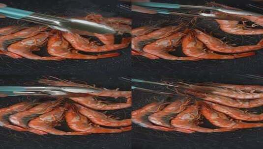 黑虎虾/海虾/虾/实物展示/马来西亚进口高清在线视频素材下载