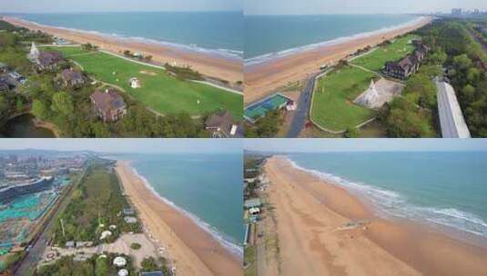 海边沙滩航拍高清在线视频素材下载