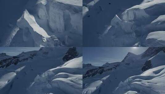 航拍雪山冰川高清在线视频素材下载