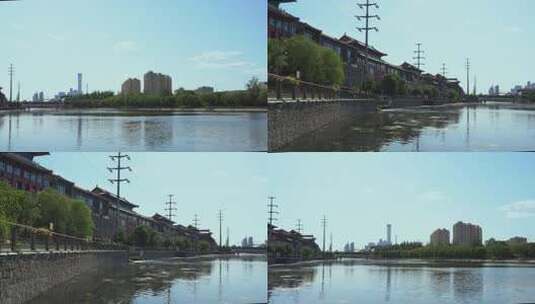 通惠河畔北京古建筑公园高清在线视频素材下载