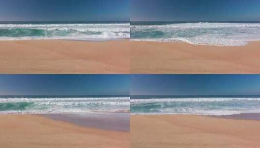 海浪拍打沙滩高清在线视频素材下载