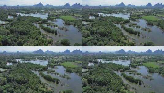 桂林会仙国家湿地公园高清在线视频素材下载