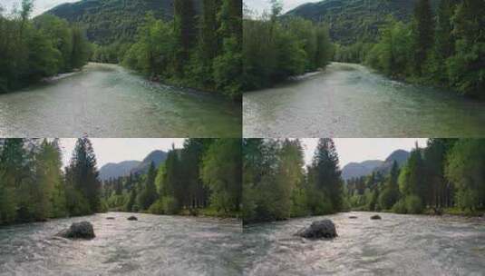 夏季清澈河流高清在线视频素材下载