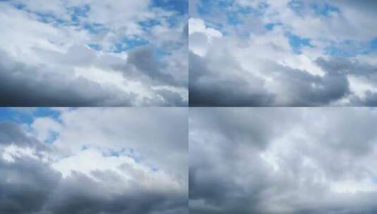 多云天空延时蓝天白云飘飘唯美云朵飘动变化高清在线视频素材下载