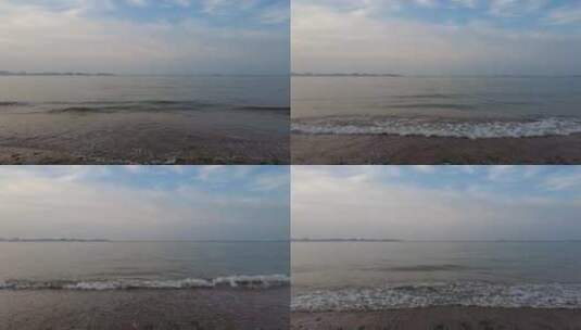 大海海浪沙滩蓝天白云实拍高清在线视频素材下载
