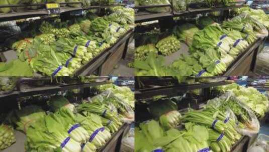 菜市场新鲜蔬菜活体龙虾泡菜实拍高清在线视频素材下载