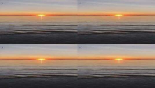 北戴河鸽子窝公园海上日出延时摄影高清在线视频素材下载
