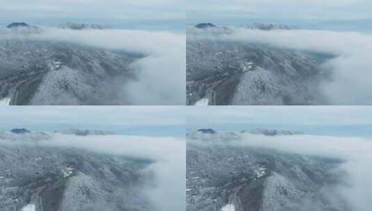 江西九江庐山风景区冬季雪景风光高清在线视频素材下载