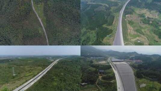 穿越山区的高速公路高清在线视频素材下载