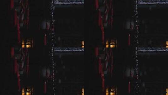 江南雨季古建筑灯笼雨滴唯美升格空镜高清在线视频素材下载