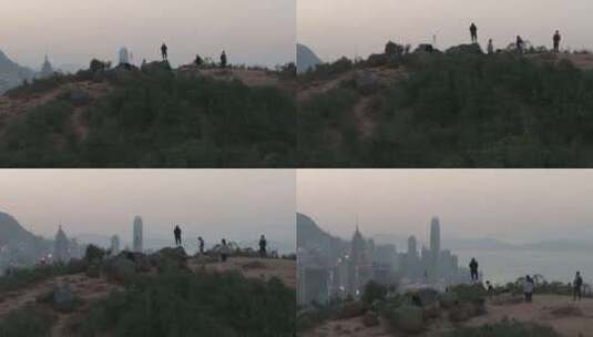 香港宝马山俯瞰高清在线视频素材下载
