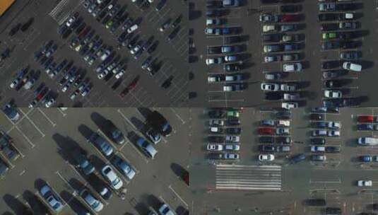 4K航拍室外景区停车场高清在线视频素材下载