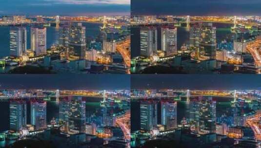 城市夜景延时高清在线视频素材下载