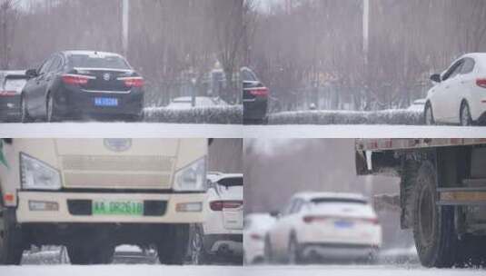 风景 冬季 冬天 雪景 下雪高清在线视频素材下载