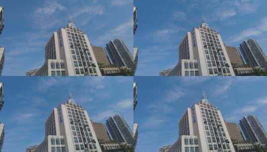大气城市建筑高楼大厦弘元大厦延时摄影高清在线视频素材下载