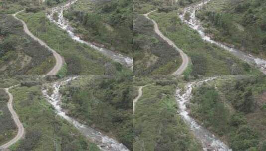 瀑布水流山泉水大自然自然风景自然风光高清在线视频素材下载