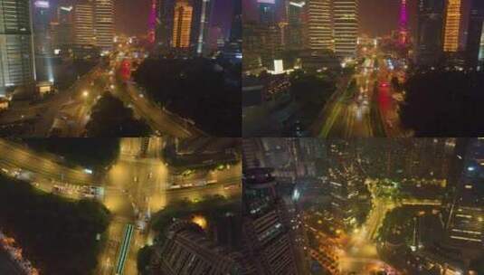 上海市浦东新区外滩陆家嘴商业区世纪大道高高清在线视频素材下载