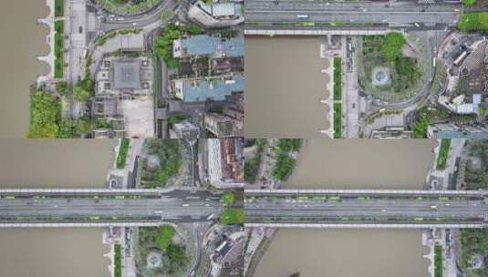桂林解放桥航拍高清在线视频素材下载