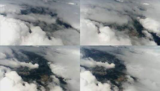 4K -从飞机上看云层高清在线视频素材下载