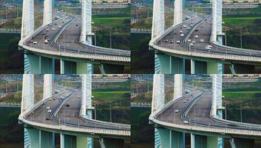 大桥 交通 桥梁建设 车流 街道高清在线视频素材下载